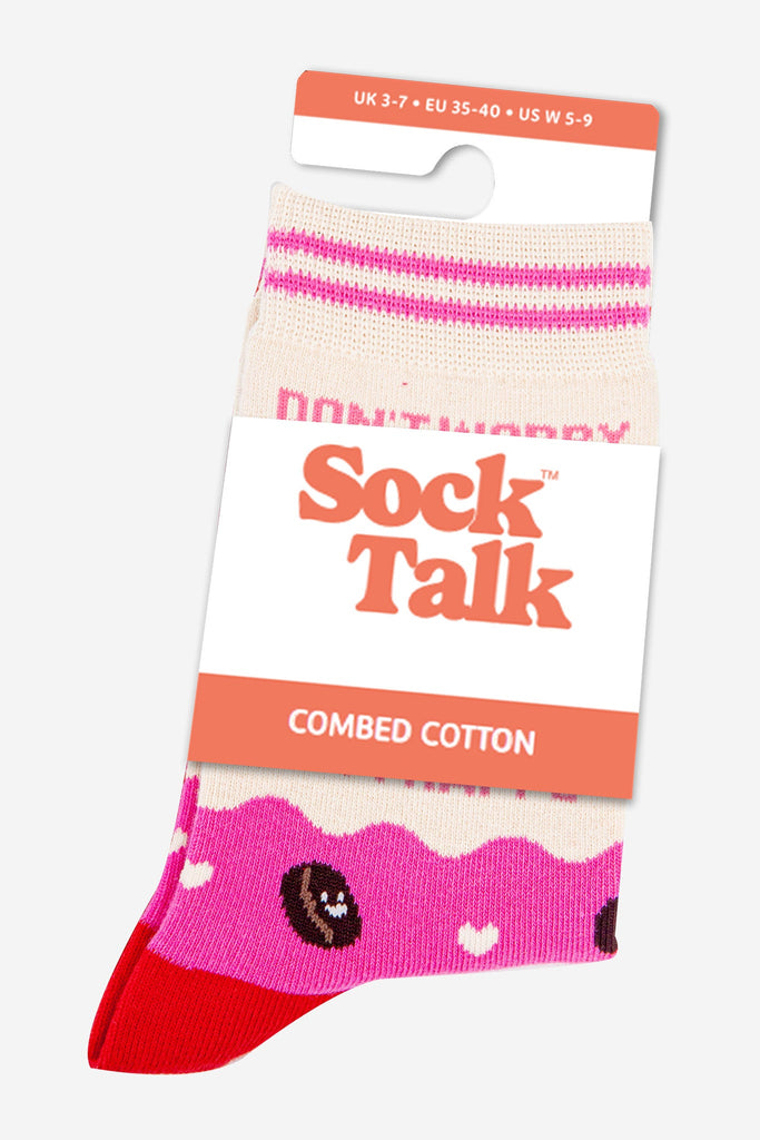 womens-combed-cotton-ankle-socks-pink-cream-be-frappe-in-sock-talk-packaging