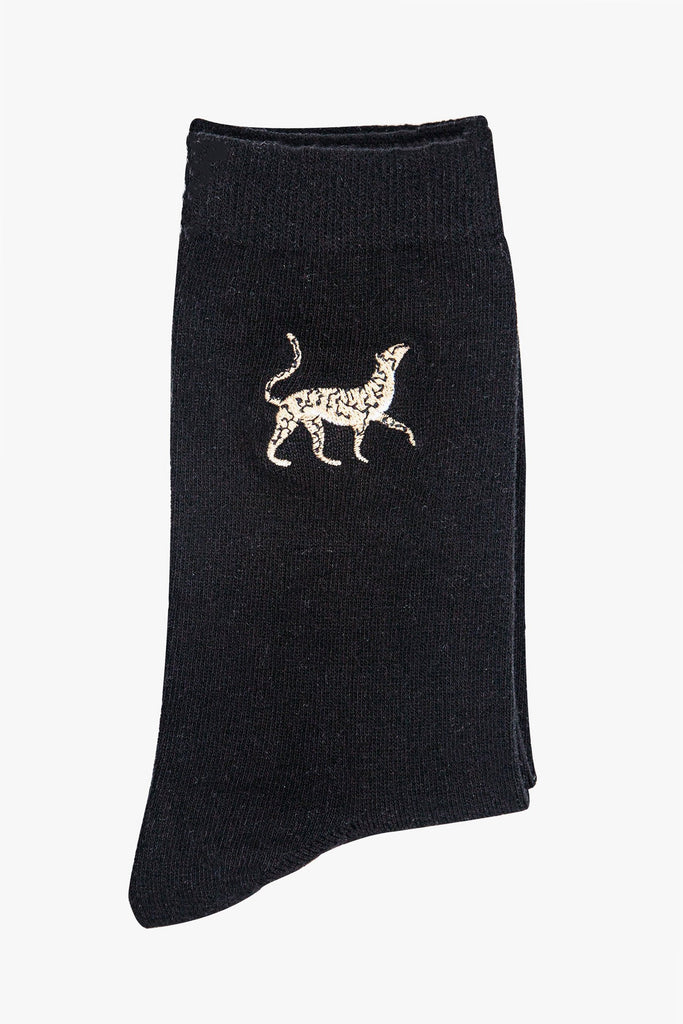 womens-embroidered-ankle-socks-black-cheetah-folded