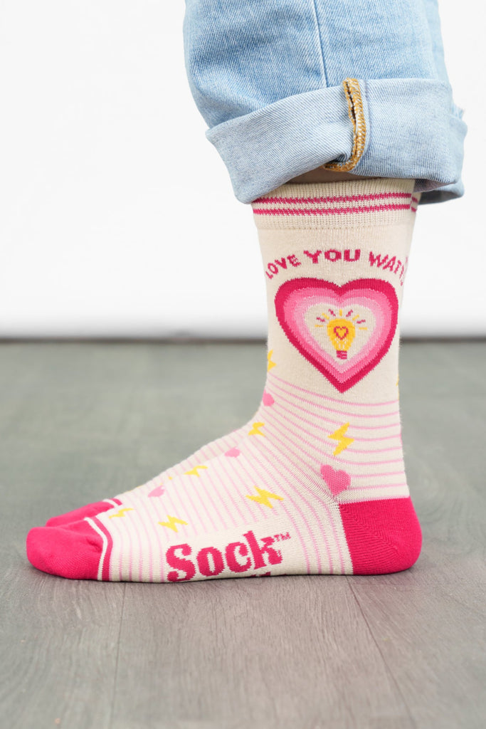 womens-combed-cotton-ankle-socks-cream-pink-love-you-watts-funny