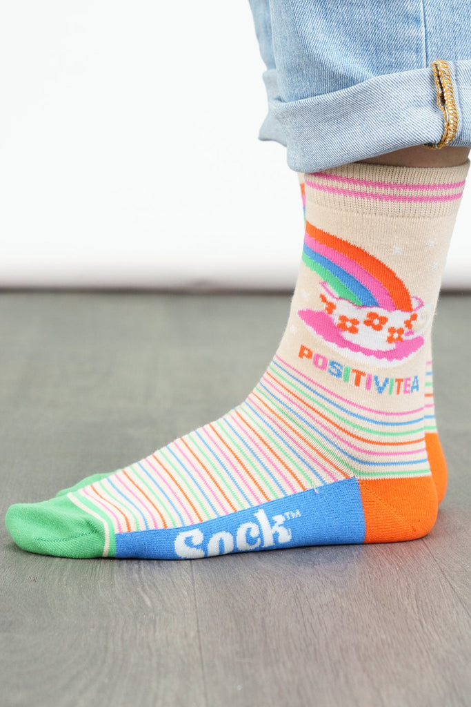 womens-combed-cotton-ankle-socks-cream-positivitea-inspirational