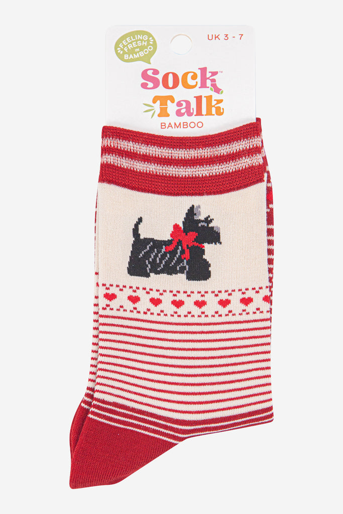 womens-bamboo-socks-cream-red-scottish-terriers-stripes-in-sock-talk-packaging