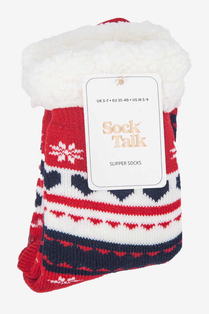 womens-long-slipper-socks-navy-red-fair-isle-in-sock-talk-packaging