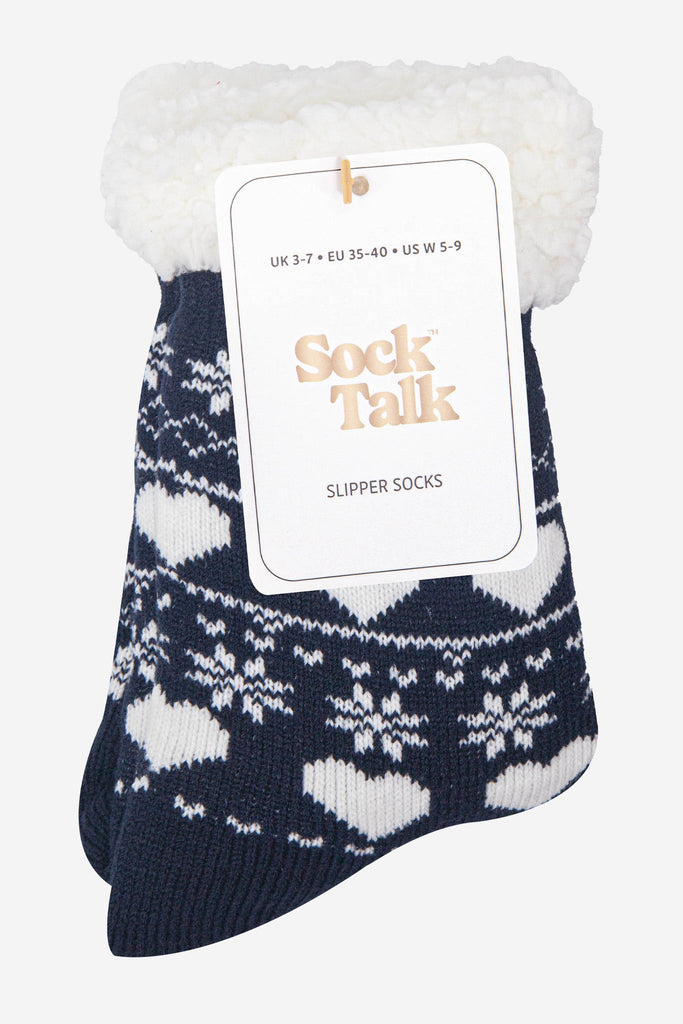 womens-long-slipper-socks-navy-fair-isle-in-sock-talk-packaging