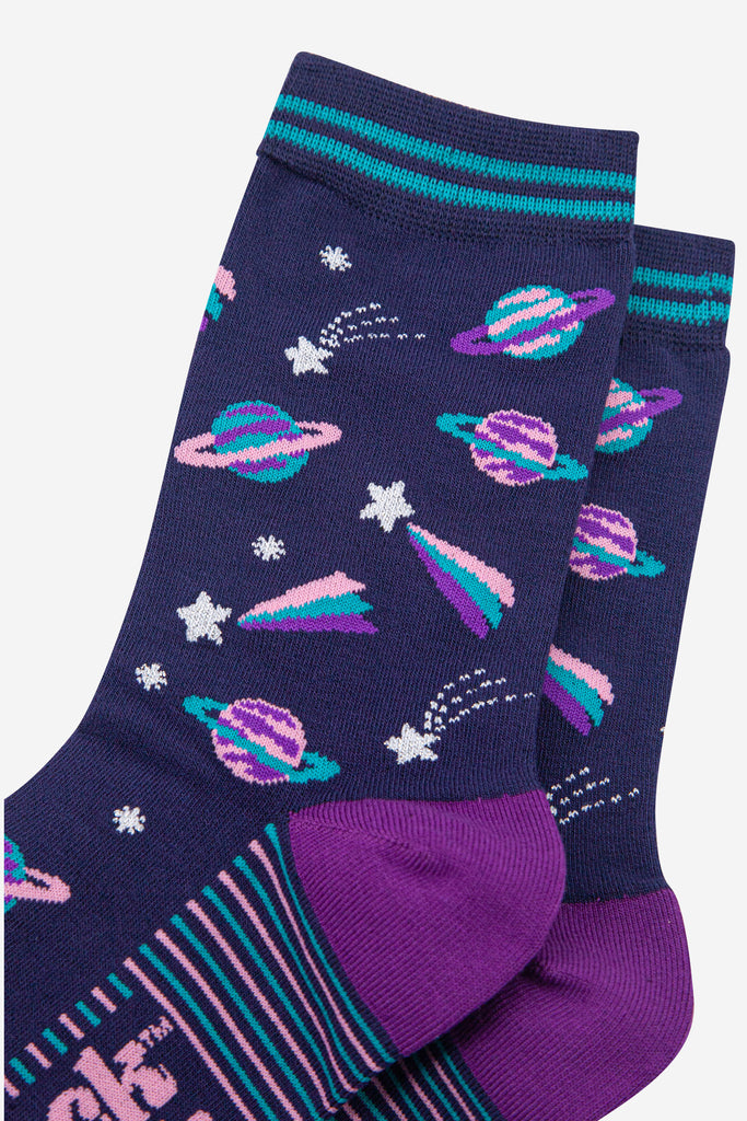 womens-bamboo-socks-navy-blue-purple-outer-space-close-up