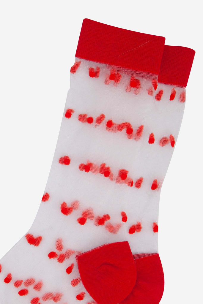 womens-sheer-ankle-socks-red-spots-close-up-pattern