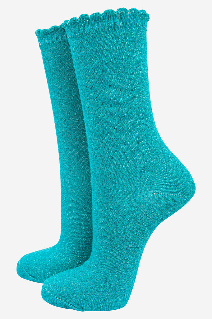 womens-glitter-socks-green-orange-aqua-3-pack-aqua-blue