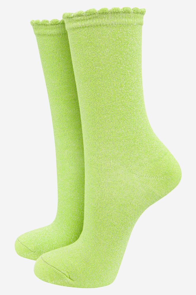 womens-glitter-socks-lime-black-orange-3-pack-green