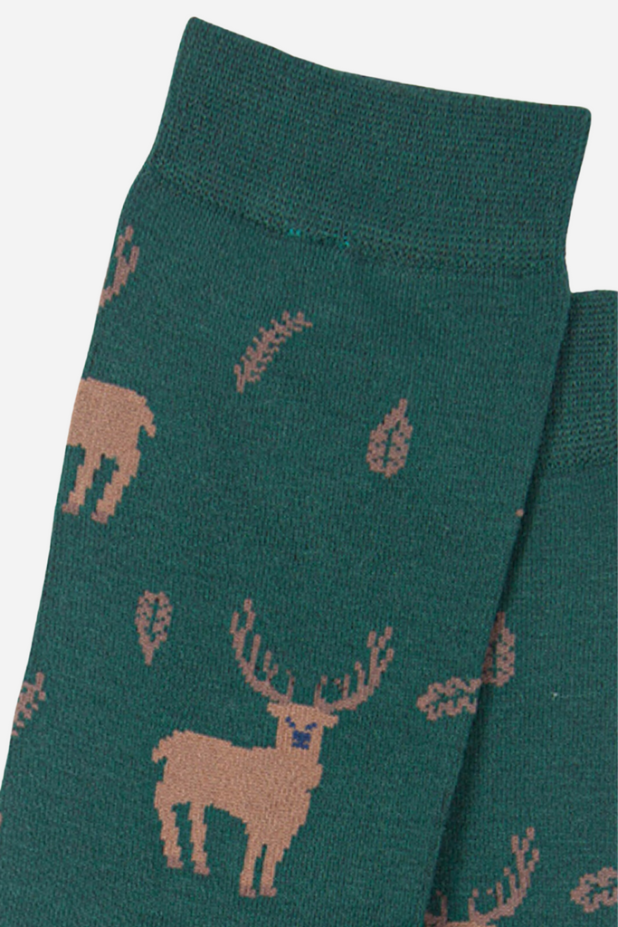 close up of the stag pattern, stags are light brown