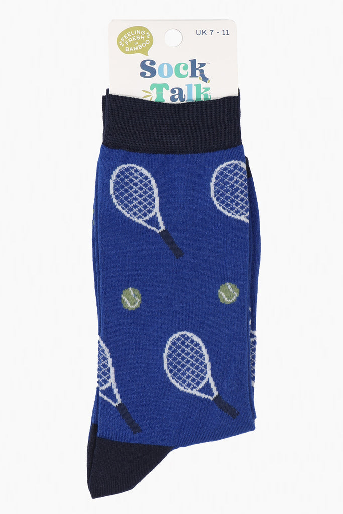 blue bamboo tennis socks uk size 7-11