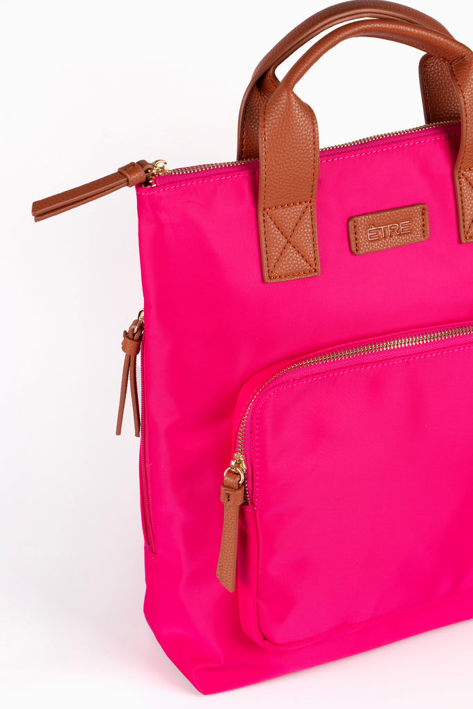 pink-backpack-wristlet-purse-2-piece-set-zip-compartments