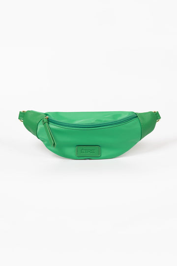 palmer-bum-bag-green-nylon-pu-front-view