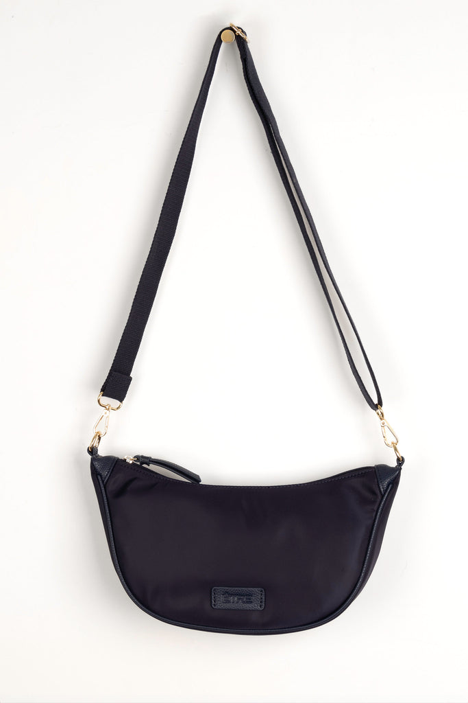  navy blue sling bag with detachable bag strap