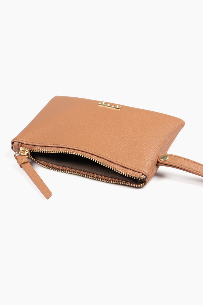 tan-faux-leather-half-moon-bag-wristlet-purse-2-piece-set-zip-closing-wallet