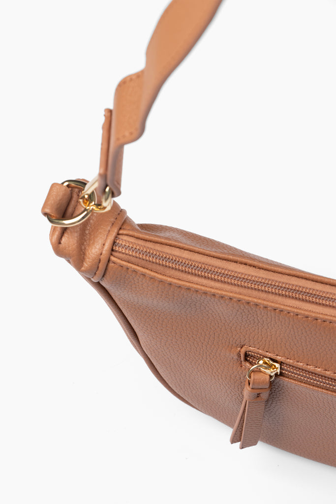 tan-faux-leather-half-moon-bag-wristlet-purse-2-piece-set-zip-bag