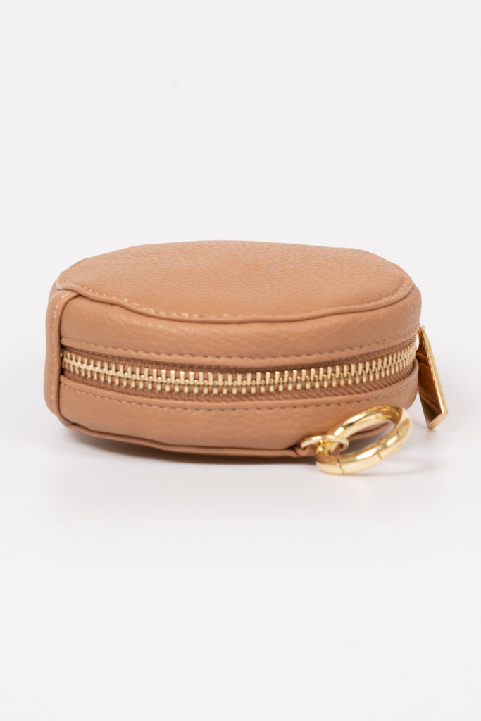 tan-backpack-coin-purse-travel-set-2-piece-zip-closure