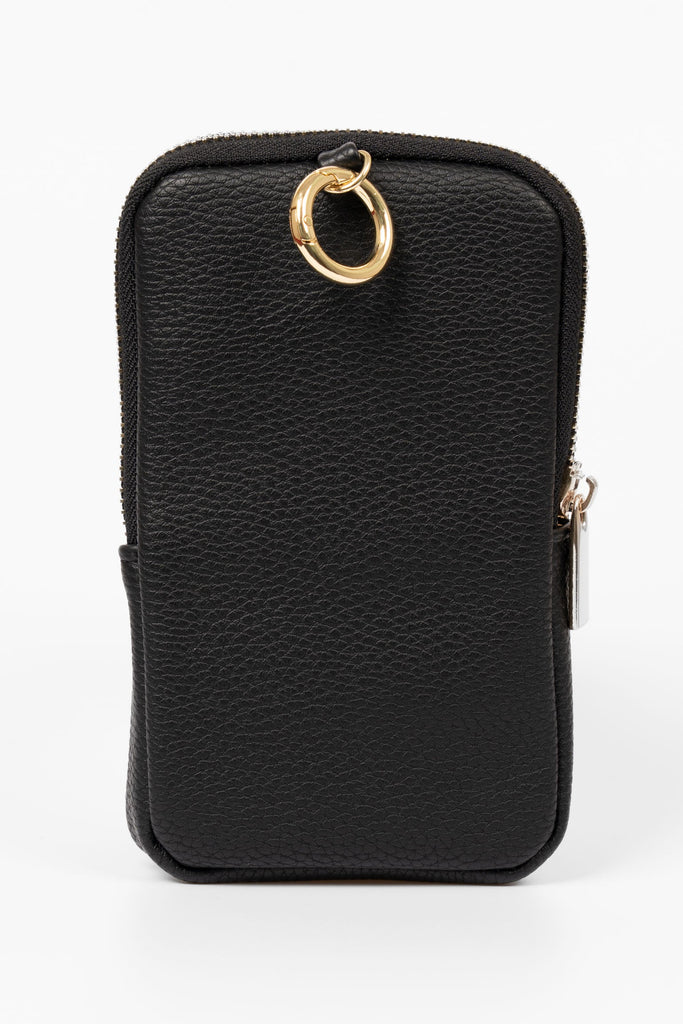 pippa-sunglasses-case-black-pebbled-faux-leather-back-gold-clip-on-hoop