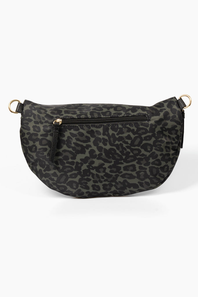 jovie-large-bum-bag-khaki-leopard-print-nylon-rear-zip-pocket