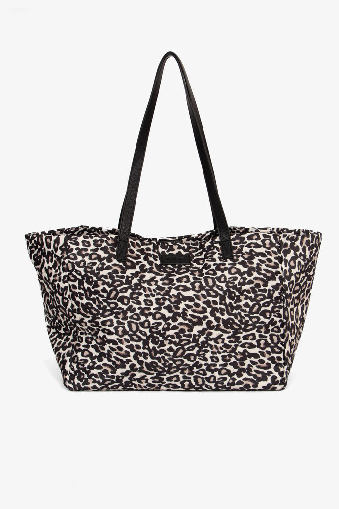 halliday-large-tote-bag-cream-leopard-print-nylon-close-up