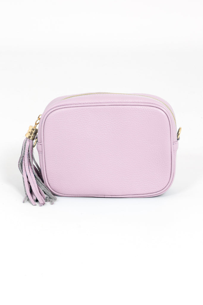 beau-italian-leather-crossbody-bag-lilac-pebbled-front-view