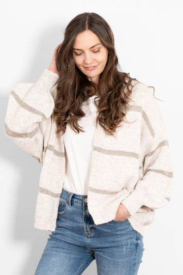 lucy-wool-blend-cardigan-cream-gold-striped-open-front-knitted