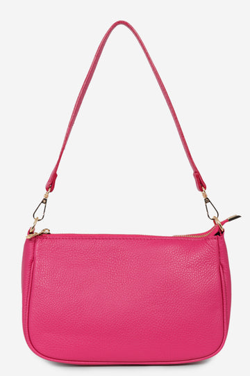 chloe-italian-leather-baguette-bag-raspberry-pebbled-detachable-shoulder-strap