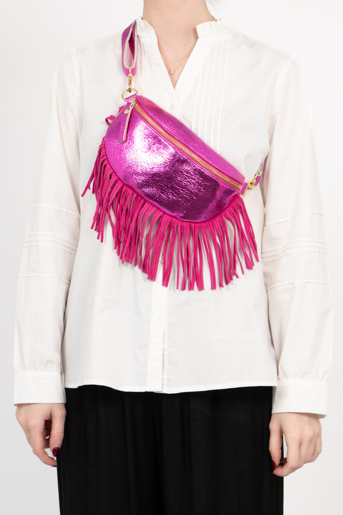 diana-italian-leather-half-moon-crossbody-bag-raspberry-metallic-worn-on-model