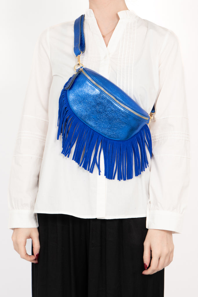 diana-italian-leather-half-moon-crossbody-bag-blue-metallic-worn-by-model