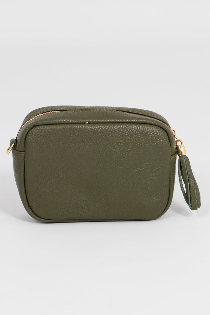 fleur-italian-leather-small-crossbody-bag-khaki-pebbled-rear-view