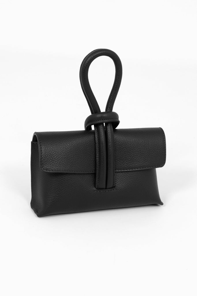 trixie-italian-leather-wristlet-clutch-bag-black-pebbled-side-view-folding-front