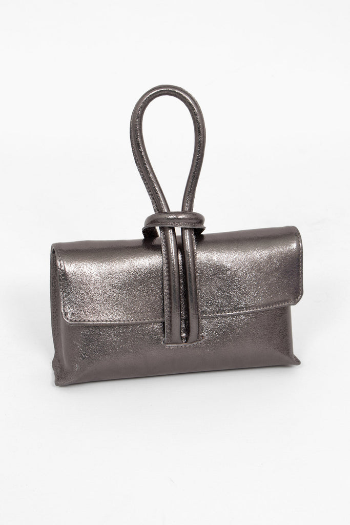 trixie-italian-leather-wristlet-clutch-bag-gun-metal-metallic-side-view-folding-front