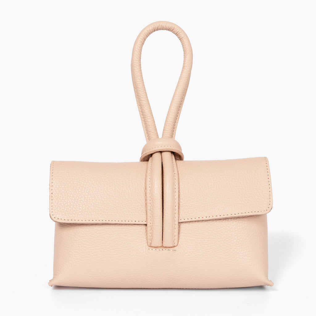 trixie-nude-pebbled-clutch-bag-front-view