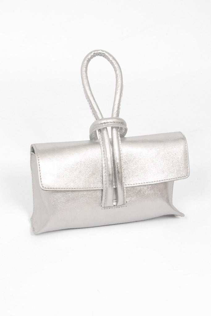 trixie-italian-leather-wristlet-clutch-bag-silver-metallic-side-view-folding-front