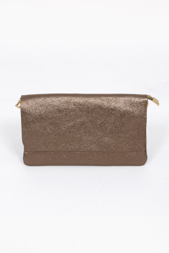 britta-italian-leather-clutch-bag-champagne-metallic-front-view-folded-over