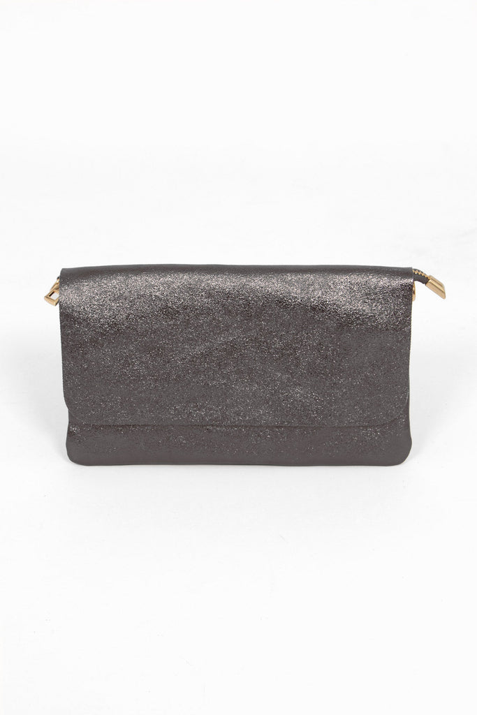 britta-italian-leather-clutch-bag-gun-metal-metallic-front-view-folded-over