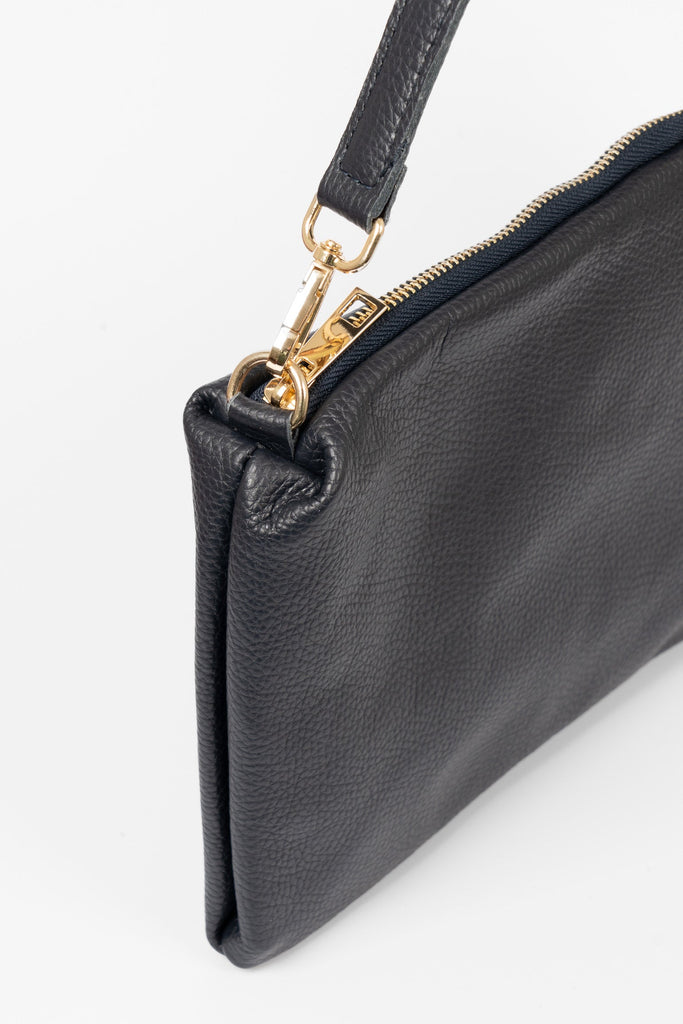 sierra-italian-leather-shoulder-bag-navy-blue-pebbled-close-up