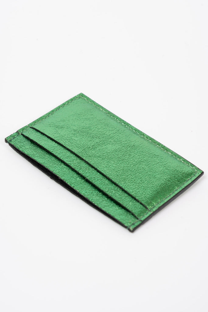 rhea-italian-leather-card-holder-green-metallic-three-slots-each-side