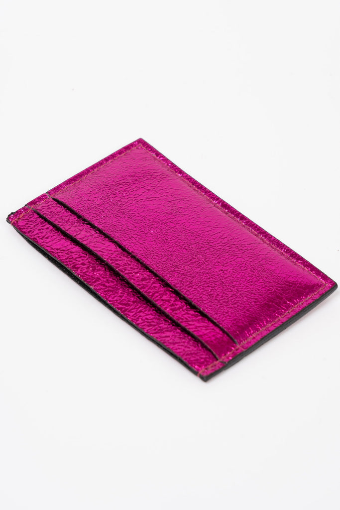 rhea-italian-leather-card-holder-raspberry-metallic-three-slots-each-side