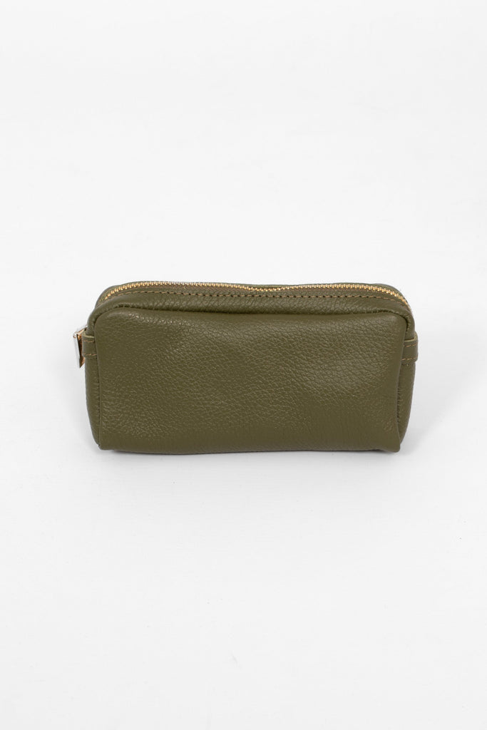 allegra-italian-leather-cosmetic-bag-khaki-pebbled-zip-closure