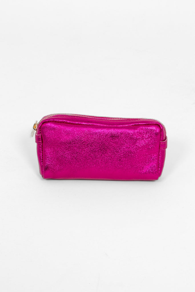 allegra-italian-leather-cosmetic-bag-raspberry-metallic-zip-closing