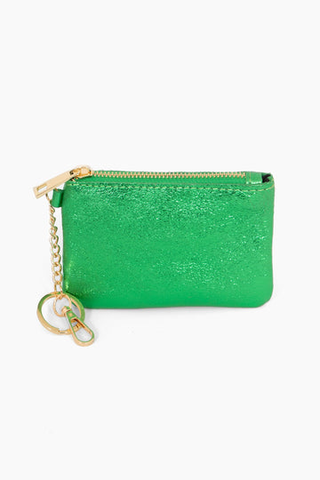 vittoria-italian-leather-small-clip-on-purse-green-metallic-zip-closure