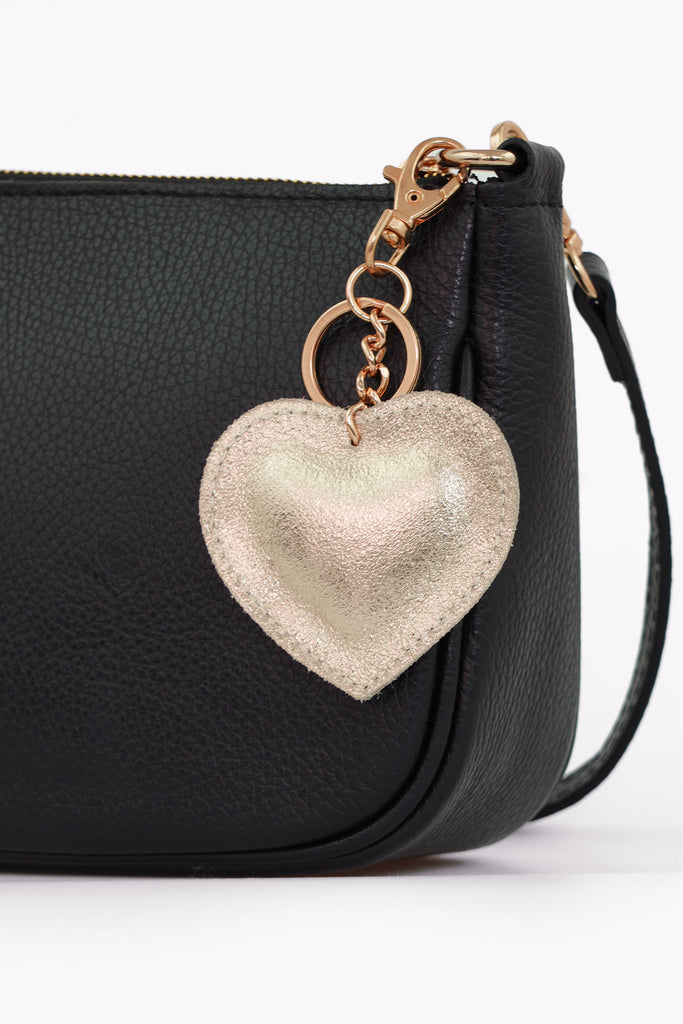 valentina-italian-leather-love-heart-keyring-gold-metallic-attached-handbag
