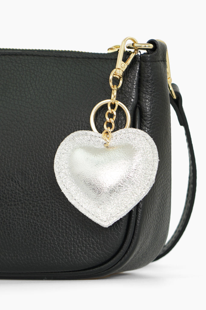 valentina-italian-leather-love-heart-keyring-silver-metallic-attached-to-handbag