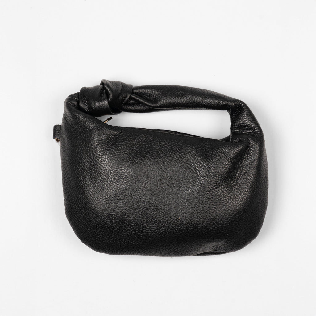 colby-black-pebbled-italian-leather-small-hobo-bag-front-view