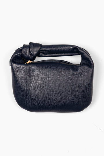 colby-navy-blue-pebbled-italian-leather-small-hobo-bag-front-view