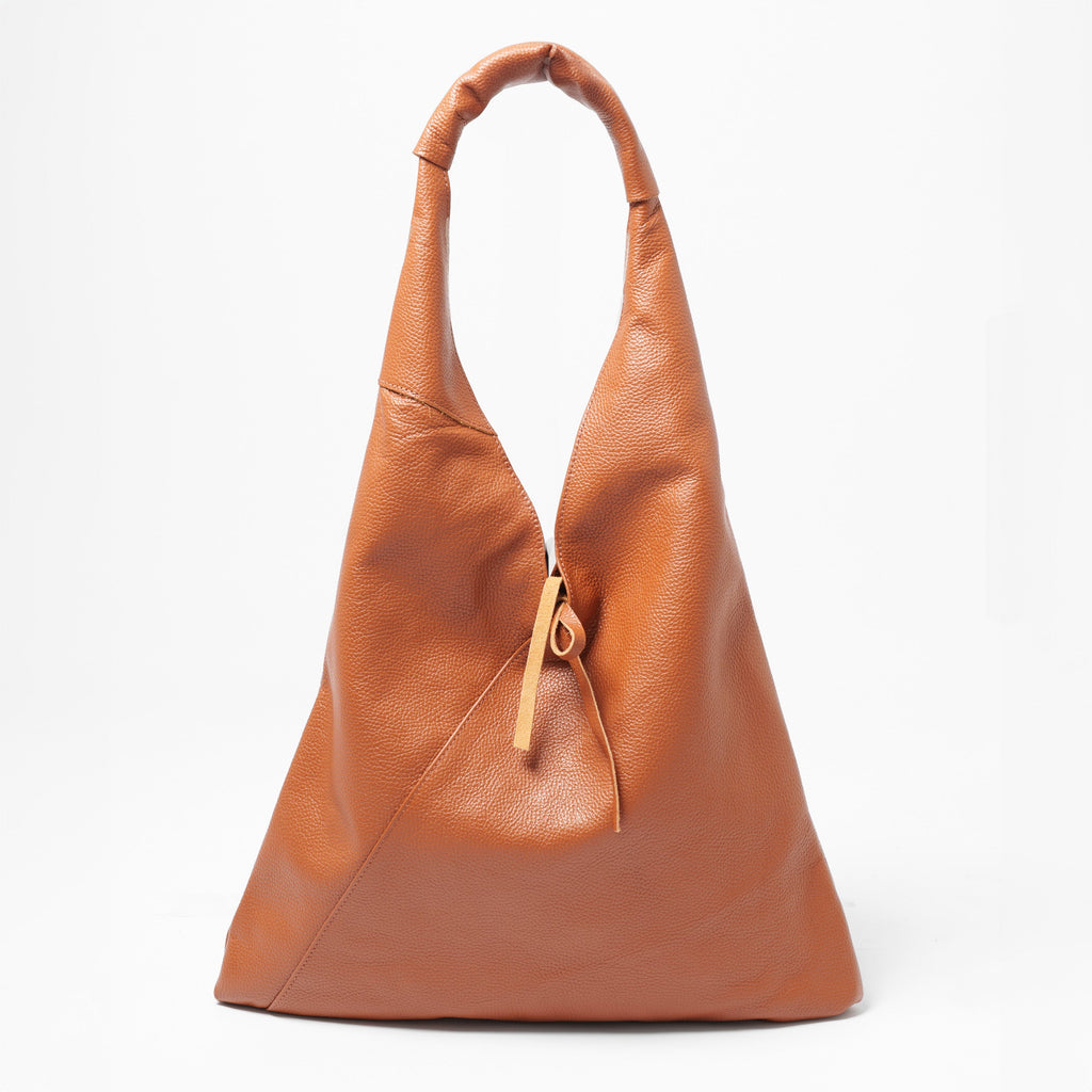 juno-tan-pebbled-italian-leather-shoulder-bag-front-view
