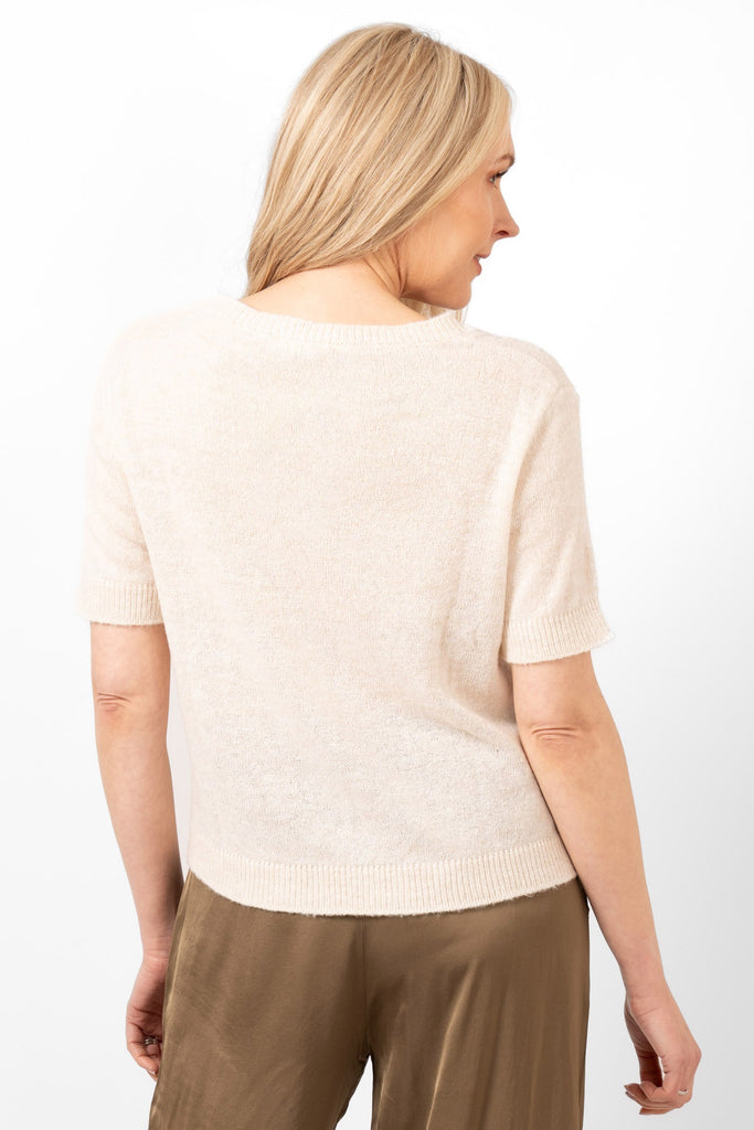 cece-wool-blend-short-sleeve-box-jumper-cream-rear-view-round-neck