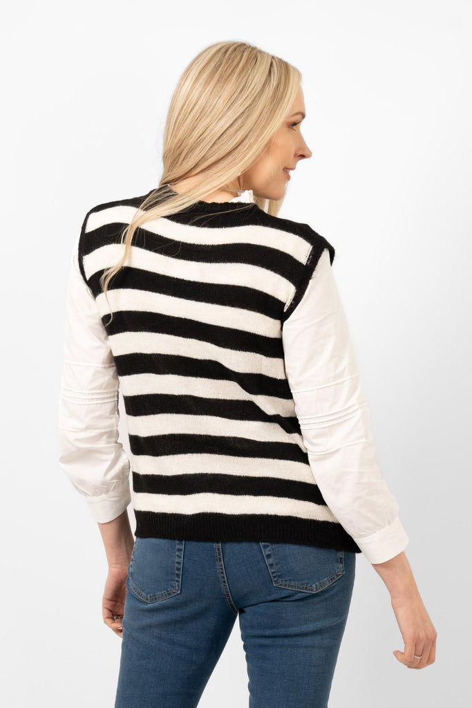 peyton-wool-blend-round-neck-tank-top-black-cream-stripe-rear-view-showing-the-striped-pattern-and-sleeveless-design