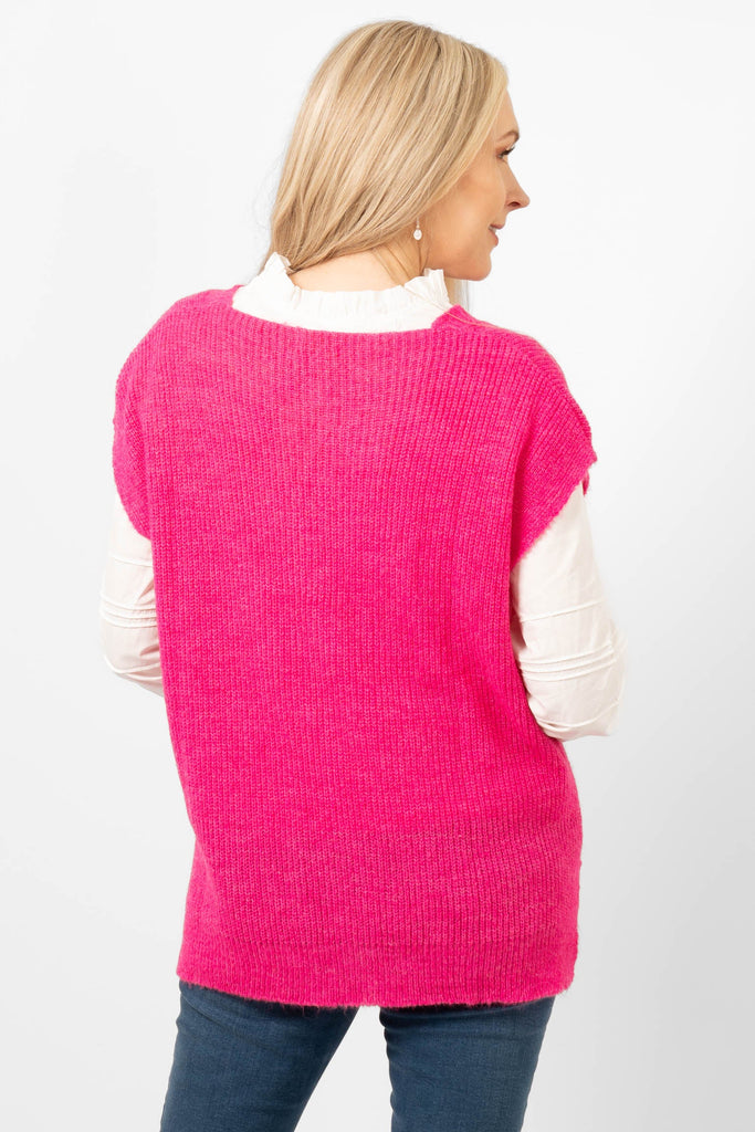 reese-wool-blend-tank-top-fuchsia-rear-view-showing-sleevless-design