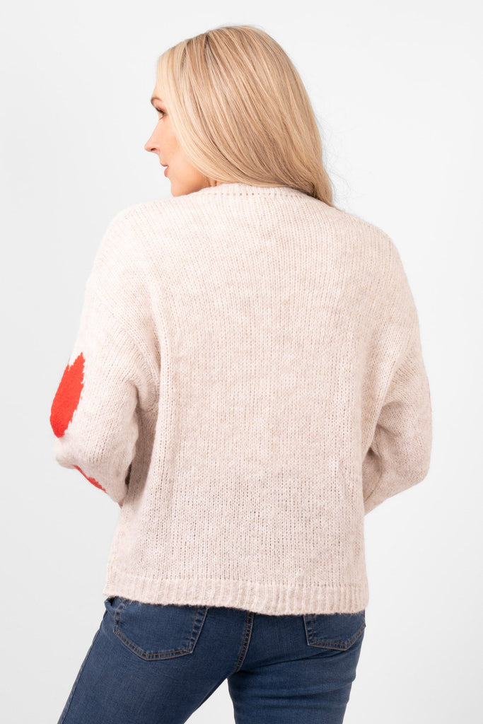 lexi-wool-blend-cardigan-cream-red-love-hearts-rear-view-back-of-cardigan-is-unpatterned