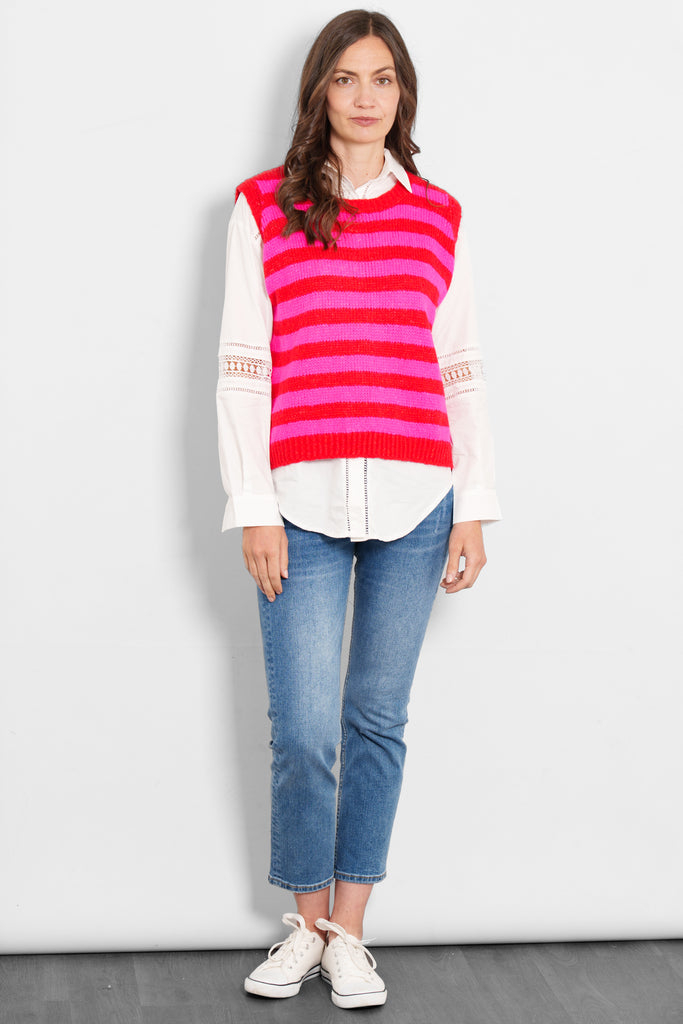 betsy-wool-blend-tank-top-red-fuchsia-striped-styled-layered